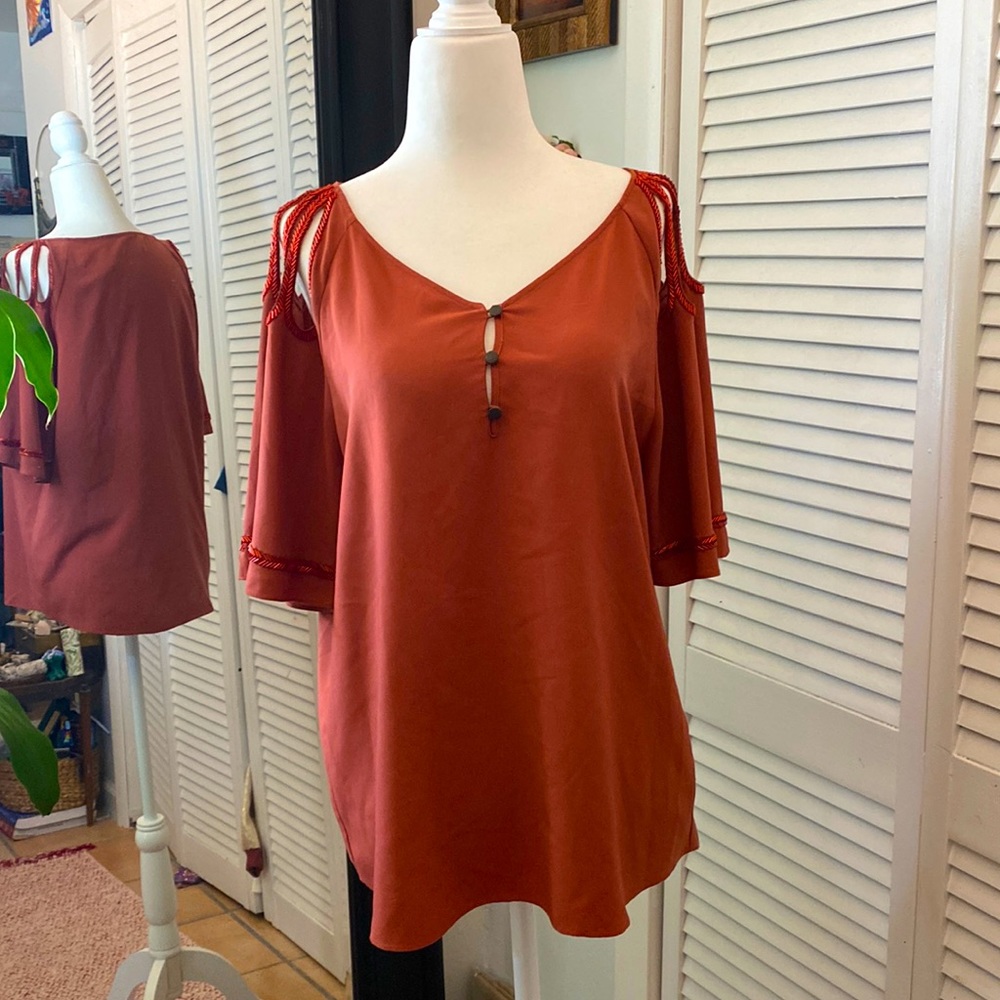 Antonio Melani Beaded Sleeve Bouse